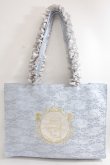 画像1: Maison de FLEUR / Cinderella/スクエアトートバッグ F ブルー Y-24-06-27-079-LO-BG-SZ-ZT-K012 (1)
