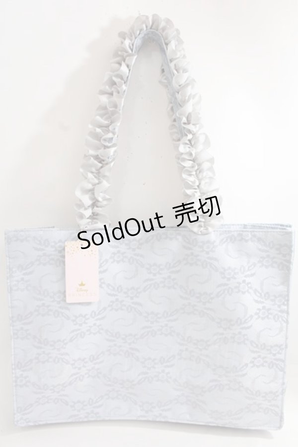 画像2: Maison de FLEUR / Cinderella/スクエアトートバッグ F ブルー Y-24-06-27-079-LO-BG-SZ-ZT-K012 (2)