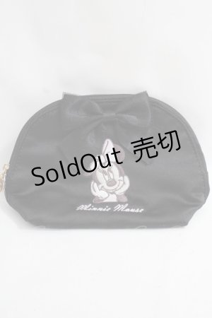 画像: Maison de FLEUR / Minnie Mouse/ラウンドポーチ F ブラック Y-24-06-27-002-LO-ZA-SZ-ZT-K015