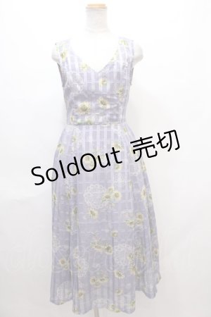 画像: axes femme POETIQUE / ヒマワリレースロングワンピース M ラベンダー Y-24-07-01-131-AX-OP-SZ-ZI