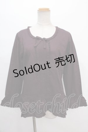 画像: PINK HOUSE / ピンタックフリルブラウス  紫 Y-24-07-07-039-LO-BL-SZ-ZT101