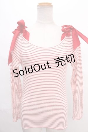 画像: MILK / ショルダーリボントップス  アカ Y-24-07-07-053-ML-TO-SZ-OS