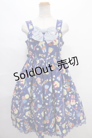 画像: Angelic Pretty / Happy Park Carnivalジャンパースカート  紺 Y-24-07-07-079-AP-OP-SZ-ZS