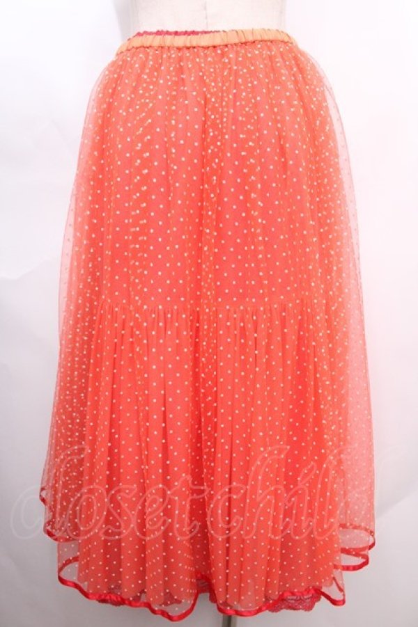 画像2: Franche Lippee / snowチュールスカート  赤 Y-24-07-10-147-LO-SK-AS-ZT370 (2)