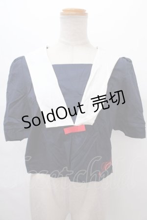 画像: MILK / ACADEMY トップス  ネイビーブロード Y-24-07-15-088-ML-TO-SZ-ZT028