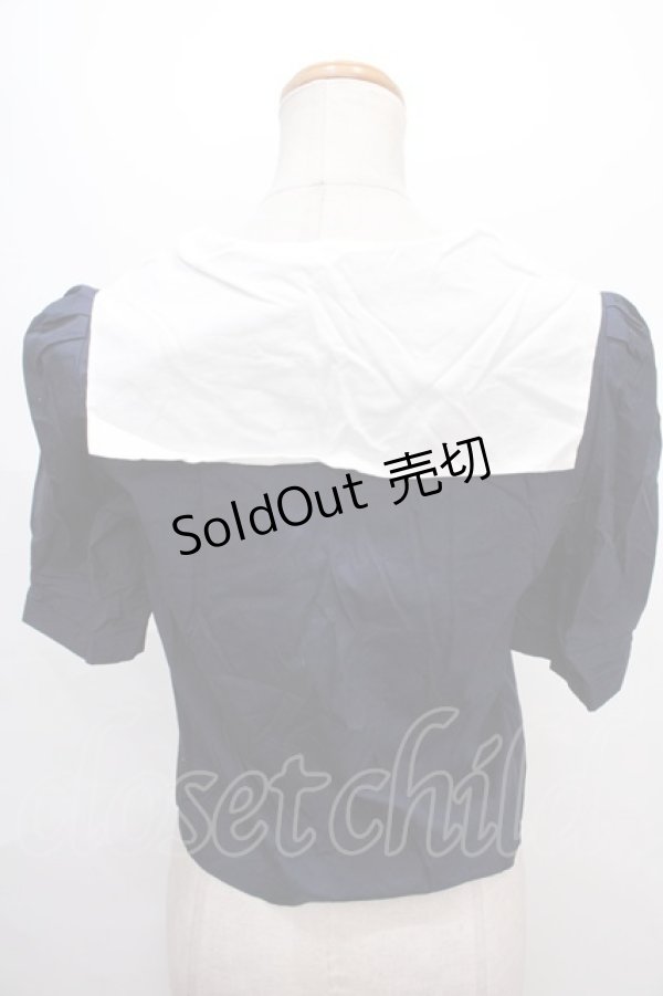 画像2: MILK / ACADEMY トップス  ネイビーブロード Y-24-07-15-088-ML-TO-SZ-ZT028 (2)