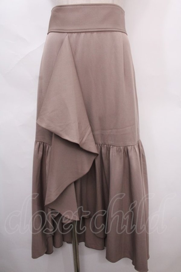 画像1: axes femme POETIQUE / ラッフルフリルマーメイドスカート M モカ Y-24-07-15-213-AX-SK-SZ-ZT239 (1)