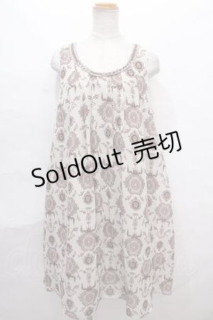 画像: axes femme / 壁紙柄Aラインチュニ M 生成り Y-24-07-17-099-AX-OP-SZ-ZY
