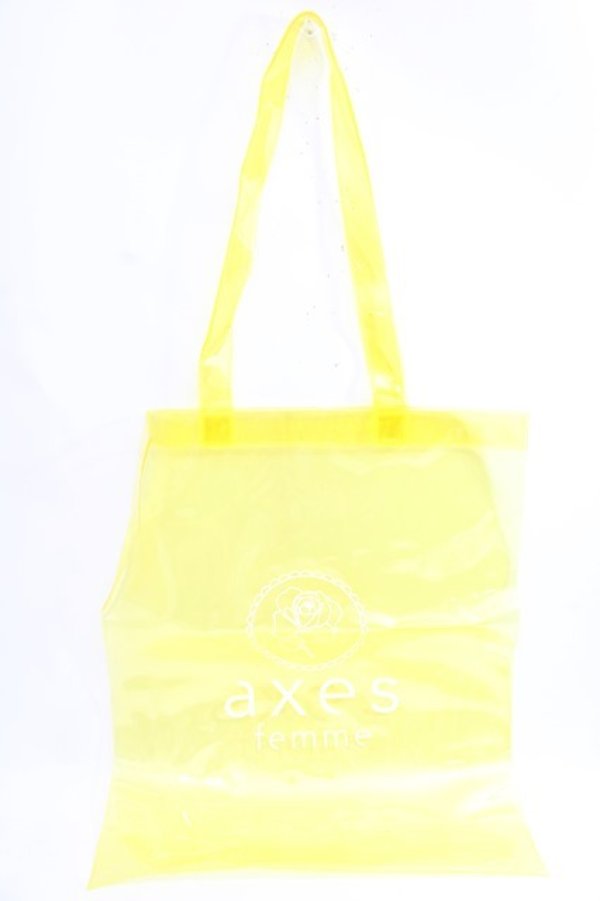 画像1: axes femme / ノベルティクリアバッグ  イエロー Y-24-08-01-042-AX-BG-SZ-ZT-K016 (1)
