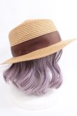 画像4: m petit by misako / TT*AMチュールリボンカンカン帽　 57.5 中茶 Y-24-08-01-050-LO-AC-SZ-ZT308 (4)
