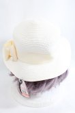 画像3: m petit by misako / AMPLリボンカンカン帽 57.5cm 中白 Y-24-08-04-051-LO-AC-SZ-ZT308 (3)