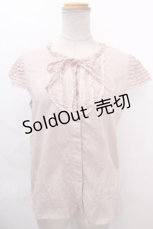 画像: PINK HOUSE / ピコフリル袖ローンブラウス  ピンク Y-24-08-04-118-LO-BL-SZ-ZI