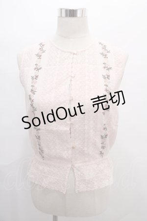 画像: axes femme / 刺繍入アンティークレースブラウス M アワピンク Y-24-08-07-097-AX-BL-SZ-ZI
