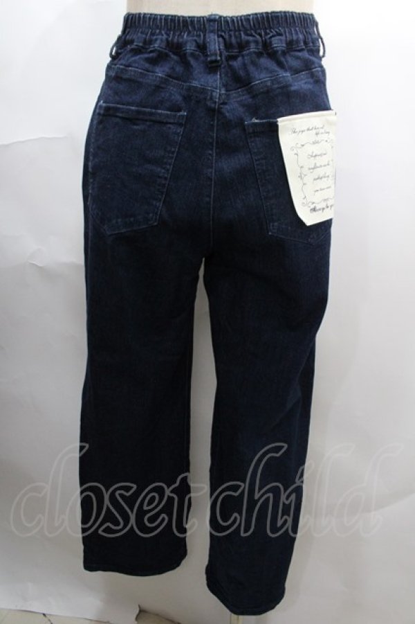画像2: axes femme / フラッシャー付デニムパンツ L インディゴ Y-24-08-07-120-AX-PA-SZ-ZT281 (2)