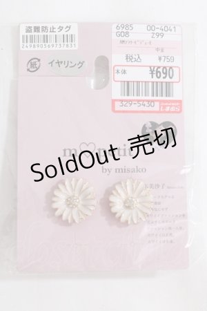 画像: ｍ petit by misako / AMフラワービジューイヤリング  中金 Y-24-08-10-001-LO-AC-SZ-ZY