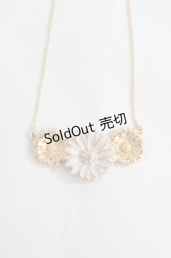 画像1: m petit by misako / AMフラワービジューネックレス  中金 Y-24-08-10-004-LO-AC-SZ-ZY (1)