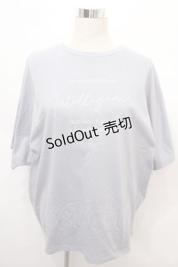 画像1: axes femme / ドルマン袖カラーＴシャツ M サックス Y-24-08-13-111-AX-TS-SZ-ZT393 (1)