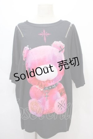 画像: TRAVAS TOKYO / GLOOMYコラボ/肩ジップビッグシルエットカットソー F ブラック Y-24-08-13-138-PU-TS-SZ-ZT405