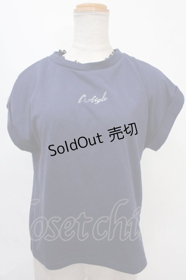 画像1: axes femme / 接触冷感ラメ刺繍Ｔシャツ F コン Y-24-08-28-029-AX-TS-SZ-ZT368 (1)