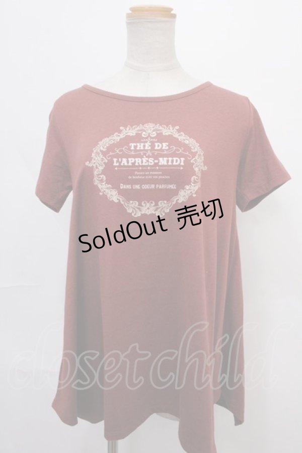 画像1: axes femme / AラインTシャツ M 茶 Y-24-09-02-036-AX-TS-SZ-ZT427 (1)