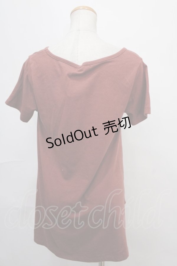 画像2: axes femme / AラインTシャツ M 茶 Y-24-09-02-036-AX-TS-SZ-ZT427 (2)