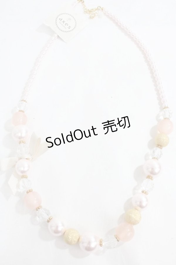 画像1: axes femme / パール連ネックレス  アワピンク Y-24-09-05-002-AX-AC-SZ-ZY (1)