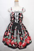 画像1: Angelic Pretty / 摘みたていちごジャンパースカートSet  黒 Y-24-09-12-082-AP-OP-SZ-ZY (1)