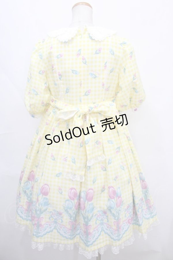 画像2: Angelic Pretty / Tulip Bouquetワンピース  イエロー Y-24-09-12-092-AP-OP-SZ-ZY (2)