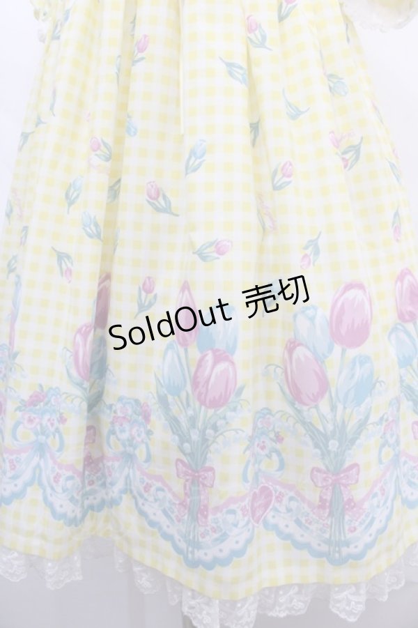 画像4: Angelic Pretty / Tulip Bouquetワンピース  イエロー Y-24-09-12-092-AP-OP-SZ-ZY (4)