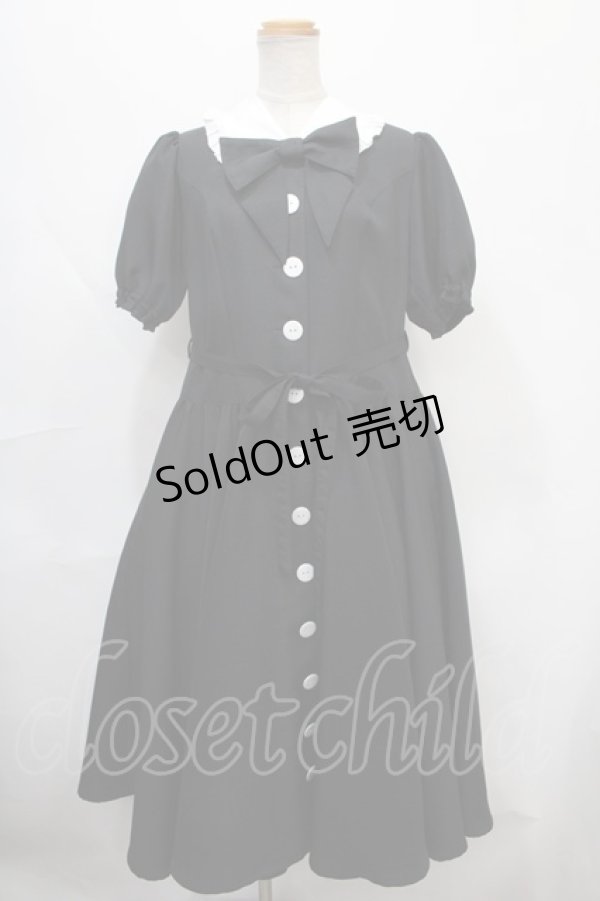 画像1: Physical　Drop / レトロワンピース  黒ｘ白 Y-24-09-12-104-LO-OP-AS-ZT352 (1)