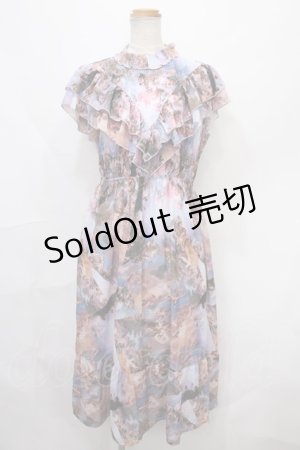 画像: 【SALE】axes femme Nostalgic / 天使柄シャーリングワンピース F ラベンダー Y-24-09-15-072-LO-OP-SZ-ZT164