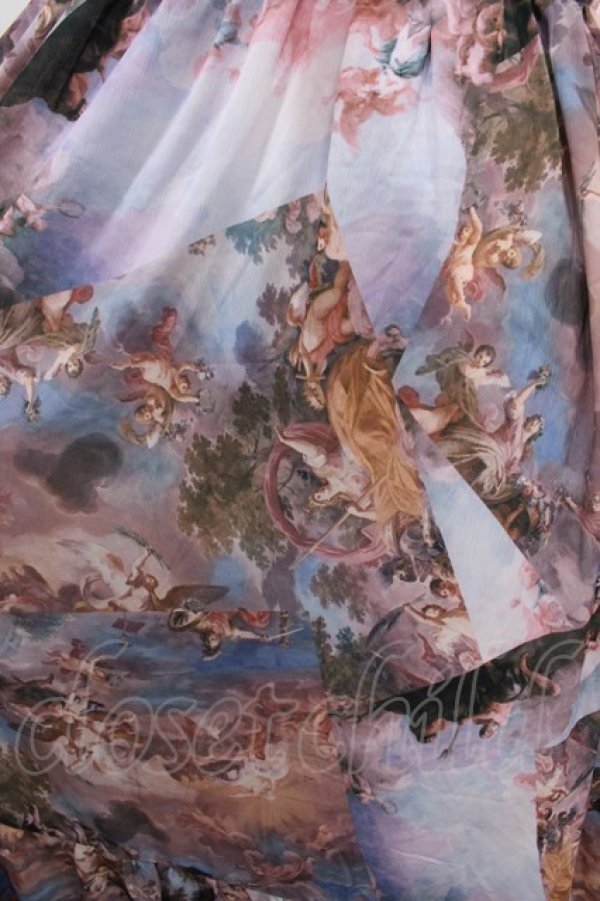 画像3: axes femme Nostalgic / 天使柄シャーリングワンピース F ラベンダー Y-24-09-15-072-LO-OP-SZ-ZT164 (3)