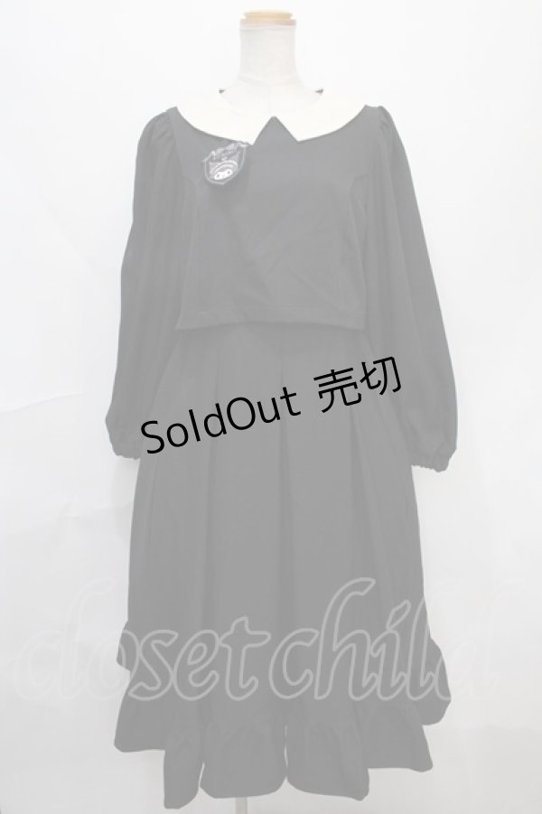 画像1: m petit by misako / サンリオキャラクターズコラボ クロミワッペン付きワンピース M 中黒 Y-24-09-15-078-LO-OP-SZ-ZT440 (1)