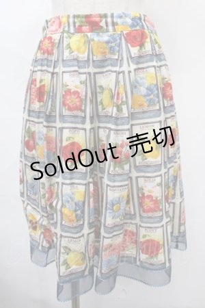 画像: Jane Marple / Seeds of hopeのタックスカート M ブルーグレイ Y-24-09-15-127-JM-SK-SZ-ZT341