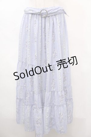 画像: axes femme / すみれ×すずらん柄スカート M ラベンダー Y-24-09-21-120-AX-SK-SZ-ZT234