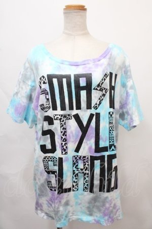 画像: RNA / タイダイプリントワイドTシャツ  サックス Y-24-09-21-048-PU-TS-SZ-ZT404
