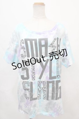 画像: 【SALE】RNA / タイダイプリントワイドTシャツ  サックス Y-24-09-21-048-PU-TS-SZ-ZT404
