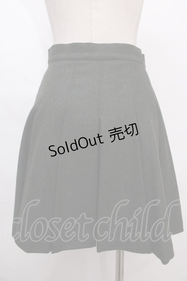 画像2: Jane Marple / ウールの巻きプリーツスカート M ダークグリーン Y-24-09-28-100-JM-SK-SZ-ZI (2)