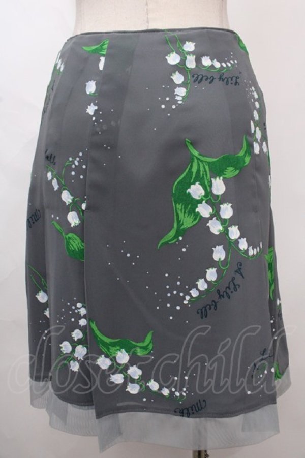 画像2: MILK / LilyBellスカート  グレー Y-24-09-28-101-ML-SK-SZ-OS (2)