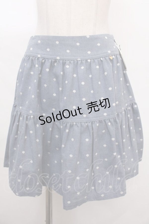 画像1: MILK / Humming dotスカート  ブルー Y-24-09-28-111-ML-SK-SZ-ZT338 (1)