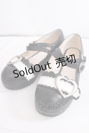 画像: BABY,THE STARS SHINE BRIGHT / ハートバックルシューズ S 黒 Y-24-09-28-036-BA-SH-SZ-ZY