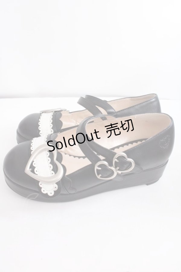 画像2: BABY,THE STARS SHINE BRIGHT / ハートバックルシューズ S 黒 Y-24-09-28-036-BA-SH-SZ-ZY (2)