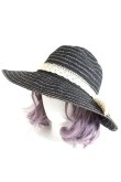 画像1: axes femme / ストローハット  黒×金 Y-24-10-08-022-AX-AC-SZ-ZT308 (1)
