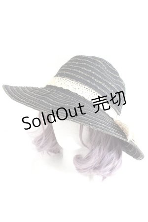 画像: axes femme / ストローハット  黒×金 Y-24-10-08-022-AX-AC-SZ-ZT308