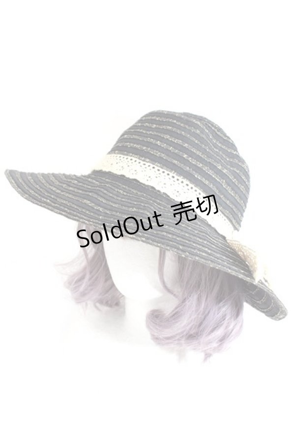 画像1: axes femme / ストローハット  黒×金 Y-24-10-08-022-AX-AC-SZ-ZT308 (1)