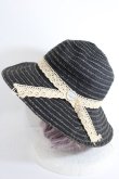 画像2: axes femme / ストローハット  黒×金 Y-24-10-08-022-AX-AC-SZ-ZT308 (2)