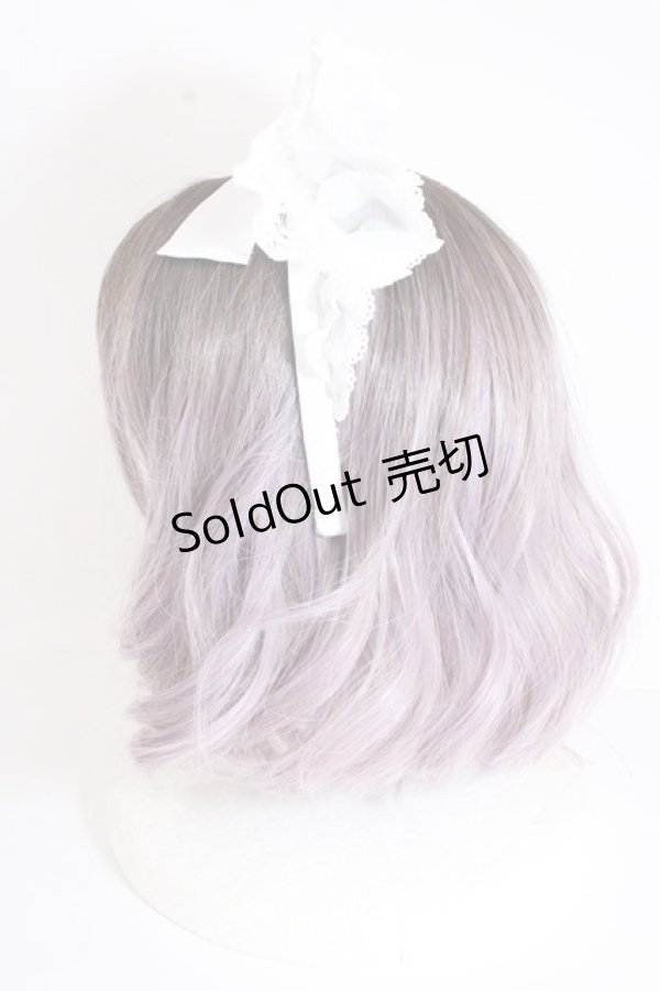 画像2: Angelic Pretty / フリルシースルーカフェカチューシャ  シロ Y-24-10-25-087-AP-AC-SZ-ZY (2)