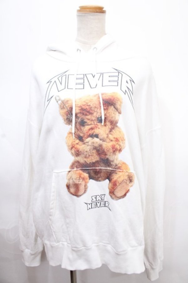 画像1: MILKBOY / NEVER SAY NEVERパーカー XL ホワイト Y-24-11-06-072-MB-TO-SZ-ZT254 (1)