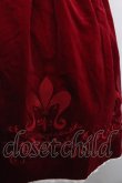画像4: metamorphose / 刺繍入り別珍ジャンパースカート - ボルドー Y-24-11-09-060-ME-OP-SZ-ZS (4)