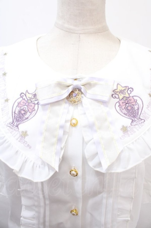画像3: Amavel / Magical Cosmic Cosmeticフリルブラウス  オフ×ラベンダー Y-24-11-09-007-CA-BL-SZ-ZS (3)